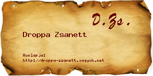 Droppa Zsanett névjegykártya