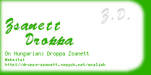 zsanett droppa business card
